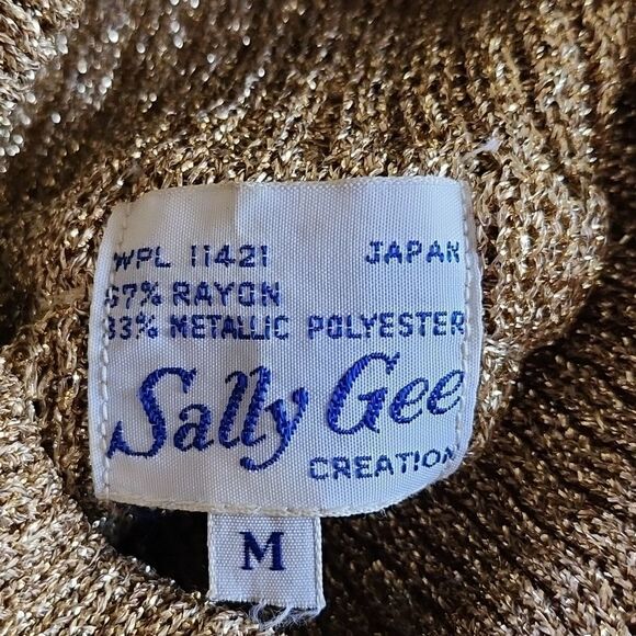 Vintage Sally Gee Metallic Shimmer Pencil Dress - Picture 9 of 10